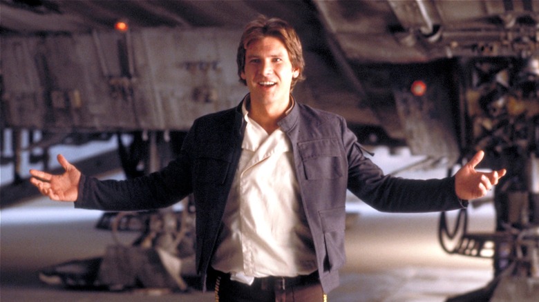 Han Solo holding his arms wide open in Star Wars: Episode V - The Empire Strikes Back