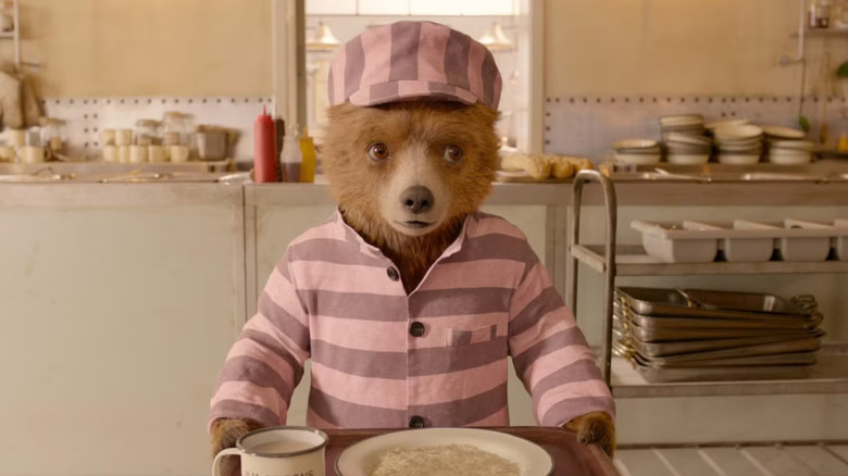 Paddington in his prison uniform