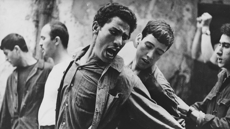 A fight scene from The Battle of Algiers (1966)