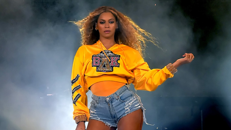 Beyoncé during her Coachella performance in Homecoming: A Film by Beyoncé (2019)
