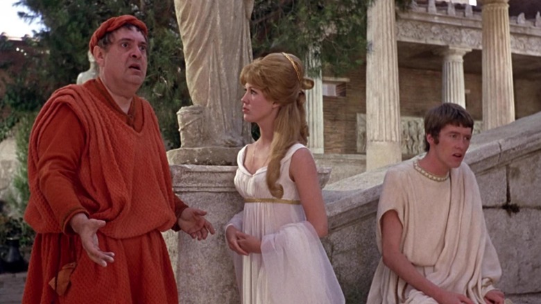 Zero Mostel speasks to a roman crowd