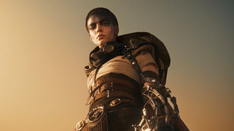 Furiosa looking down in "Furiosa: A Mad Max Saga"