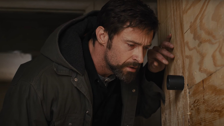 Hugh Jackman listening