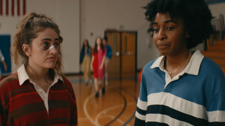 PJ and Josie frowning in "Bottoms" (2023)