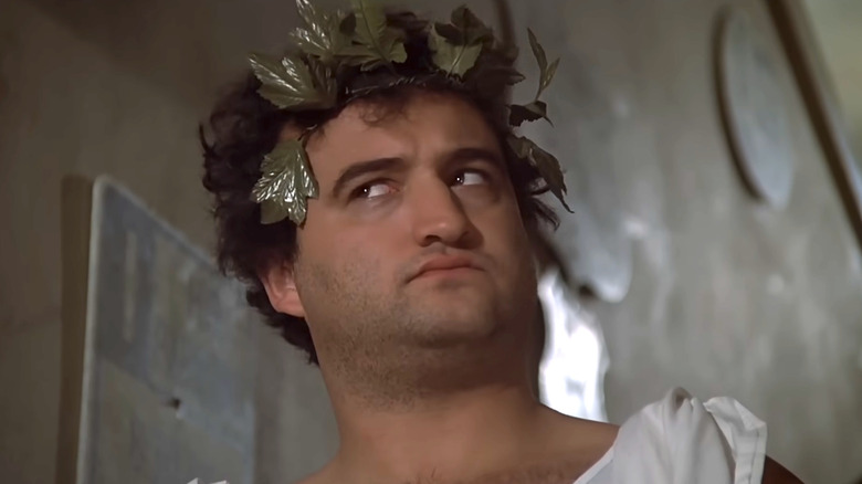 Bluto in a toga, thinking, in "National Lampoon's Animal House" (1978)