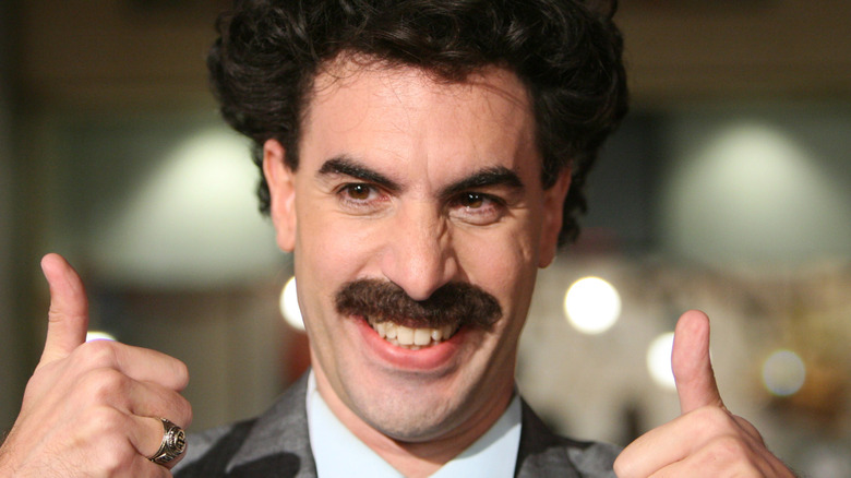 Sacha Baron Cohen as Borat at the premiere of Borat: Cultural Learnings of America For Make Benefit Glorious Nation of Kazakhstan