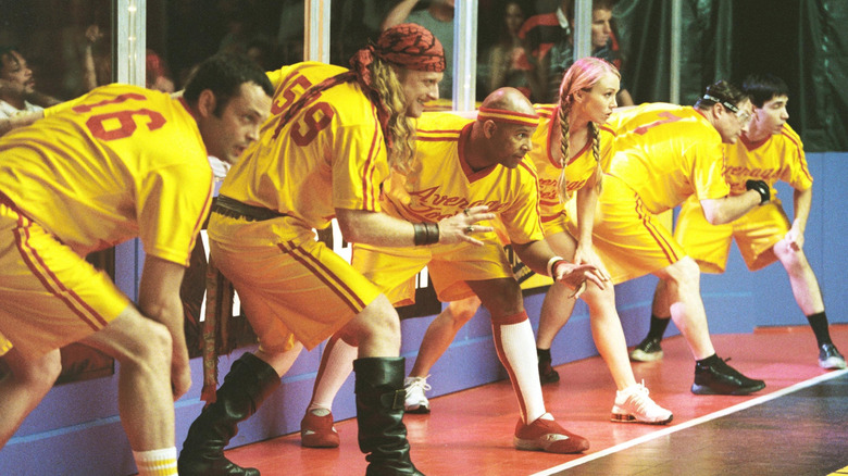 The Average Joes lined up ready to play in Dodgeball: A True Underdog Story