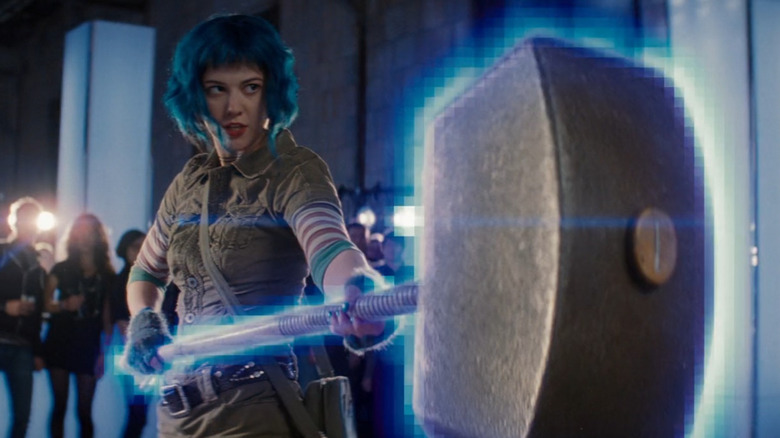 Ramona unleashes her giant hammer in "Scott Pilgrim Vs. The World" (2010)