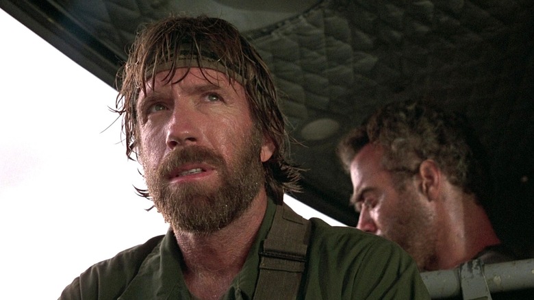 James Braddock sitting in a helicopter in Missing in Action