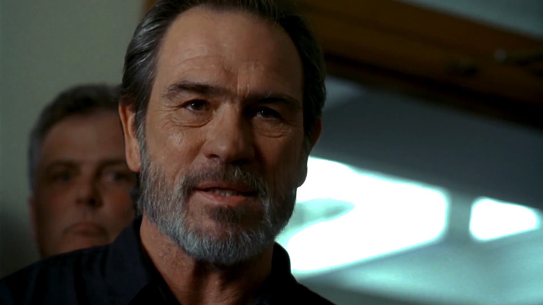 L. T. Bonham speaking in The Hunted (2003)