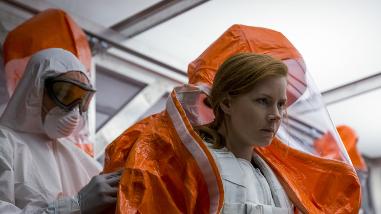 Louise Banks suits up for an alien encounter in "Arrival" (2016)