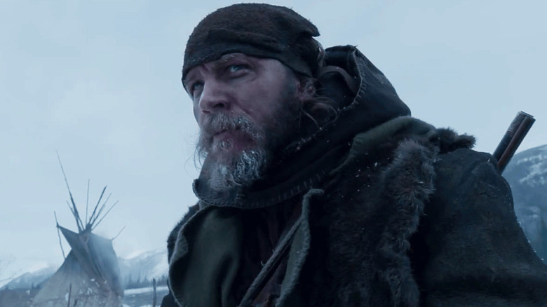 Fitzgerald outside in winter in The Revenant