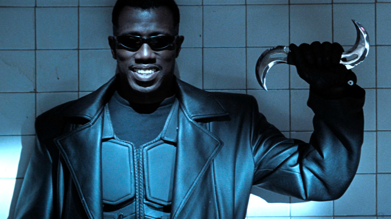 Blade smiling in "Blade" (1998)