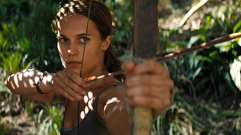Lara Croft with bow and arrow