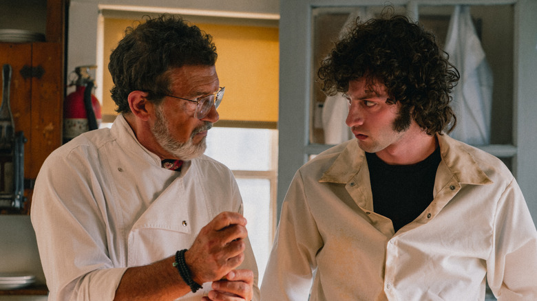 Chef and Tony in the kitchen in Tony