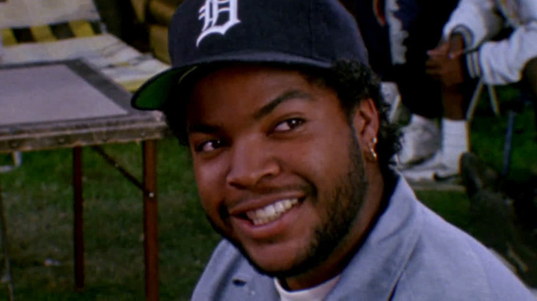 Doughboy smiles in Dodgers hat