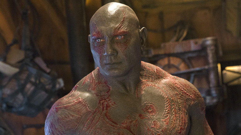 Drax the Destroyer stares fiercely