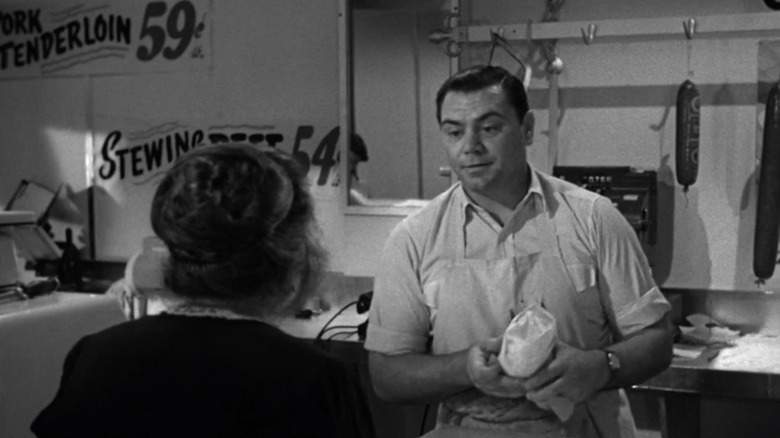 Marty preparing meat order