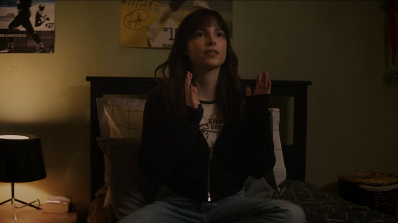 Sarah Cortez sitting on Jordan's bed on Superman & Lois