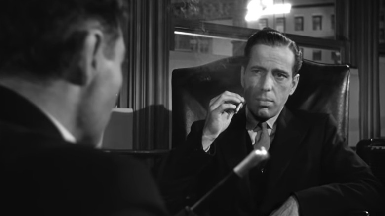 Sam Spade looks intense
