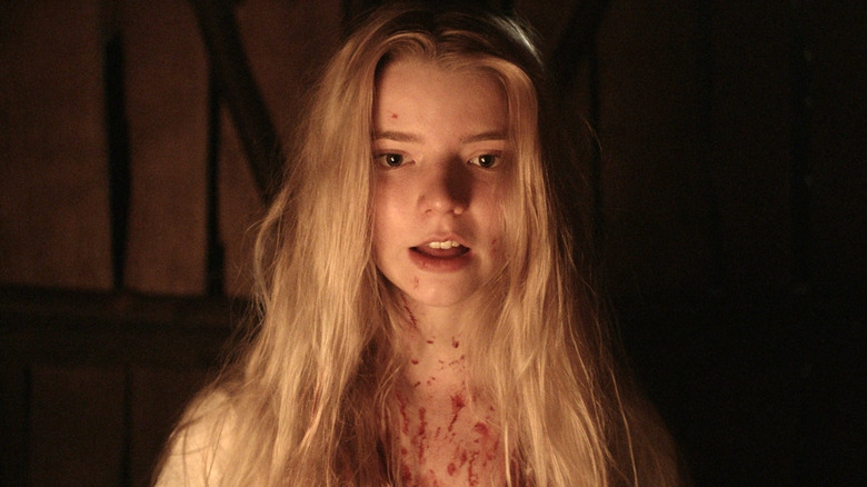 Anya Taylor-Joy as Thomasin covered in blood in The Witch (2015)