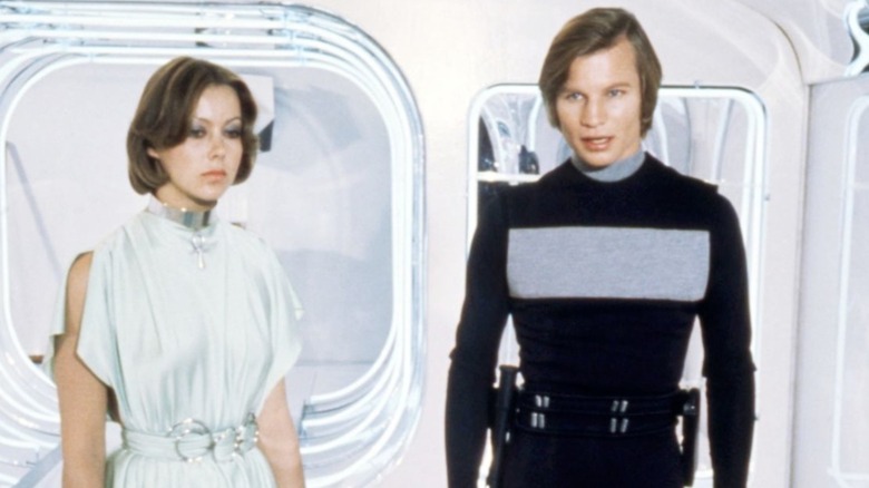Logan 5 and Jessica 6 standing together in "Logan's Run"