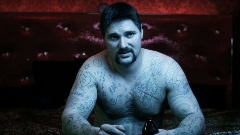 Chopper after being released from prison the first time in Chopper (2000)