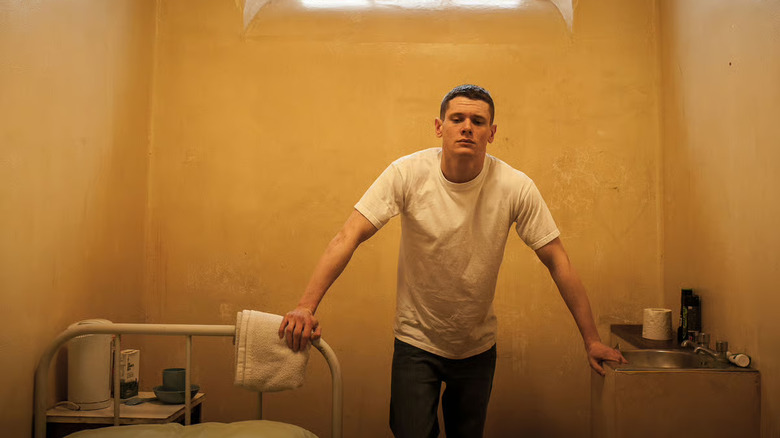 Eric settling into his cell in Starred Up (2013)