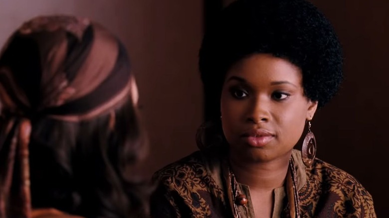 Effie White looks at one of her group mates in "Dreamgirls"