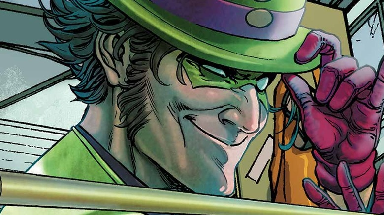 The Riddler grinning