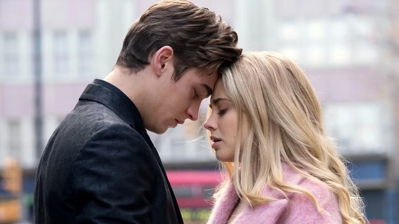 Hardin and Tessa touching foreheads in "After We Fell."