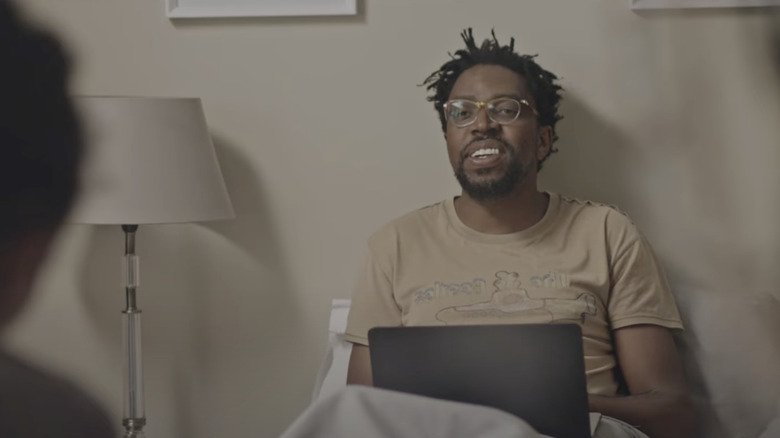 Max Matsane with laptop