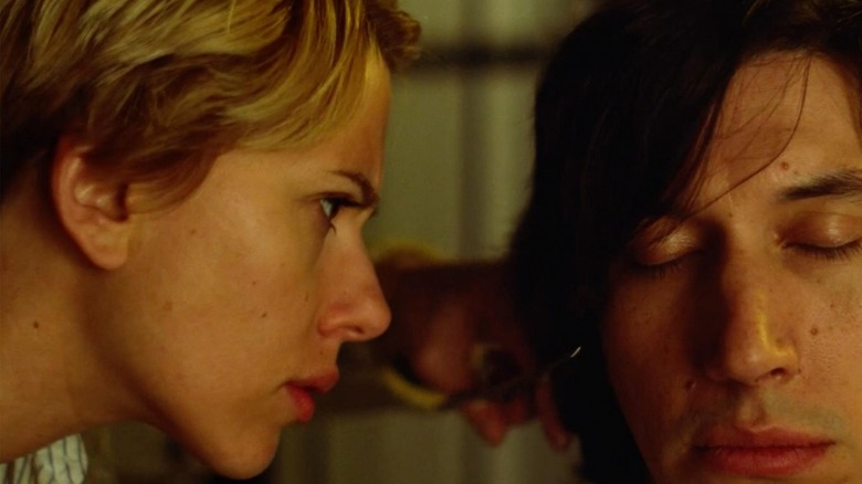 Scarlett stares at Adam