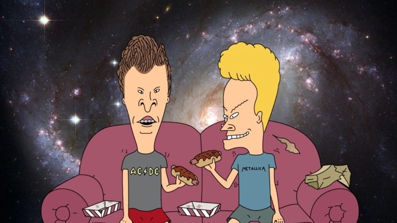 Butt-Head and Beavis on couch