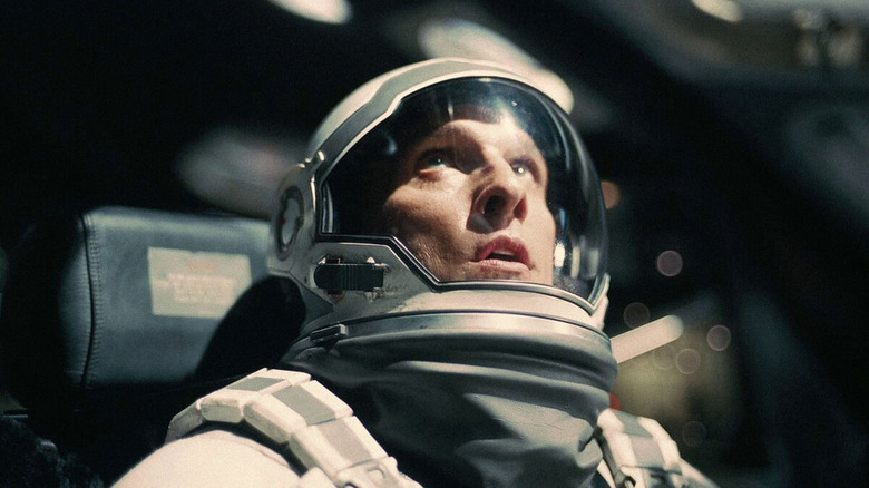Cooper in a space suit in 'Interstellar' (2014)