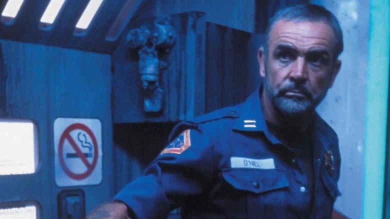 O'Neil in his uniform on the ship in Outland (1981)