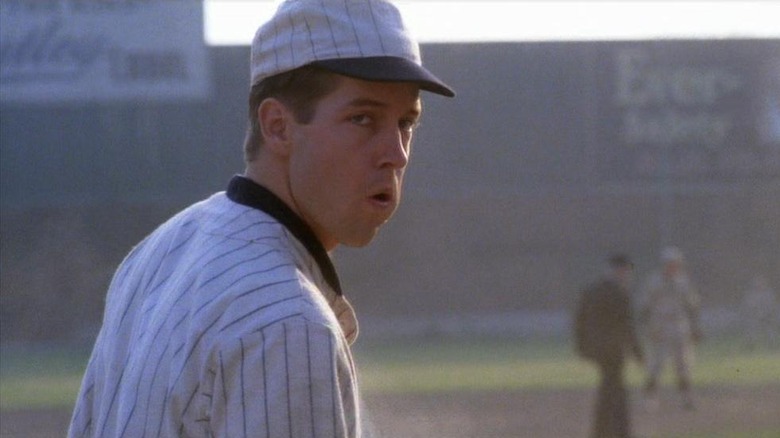 D.B. Sweeney stands on base 