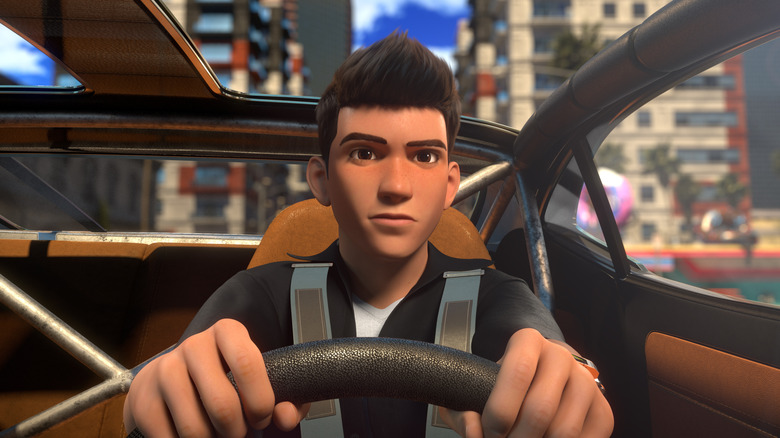 Tony Toretto driving a car in Fast & Furious Spy Racers