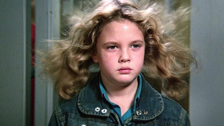 Charlie McGee with her hair flying back in "Firestarter" (1984)