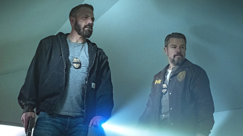 Byrne and Dumars investigate the house in "The Rip" (2026)