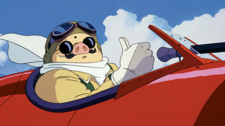 Pig giving thumbs up in "Porco Rosso" (1992)