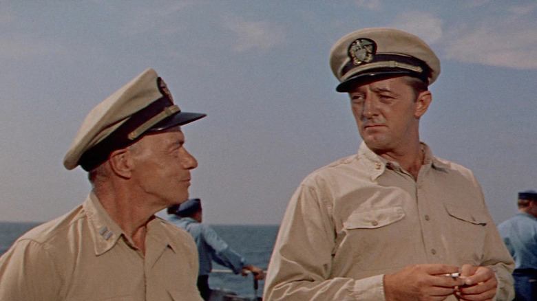 The Doctor and Captain Murrell on board their ship in The Enemy Below (1957)