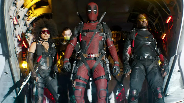 X-Force on helicopter
