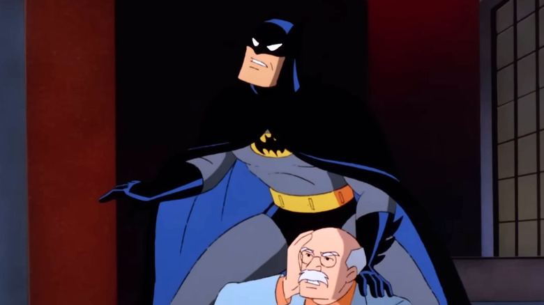 Batman looking up in Batman: The Animated Series