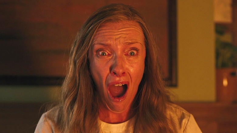 Annie Graham in shock in "Hereditary"