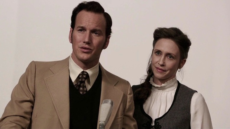 Ed and Lorraine Warren speaking in "The Conjuring"