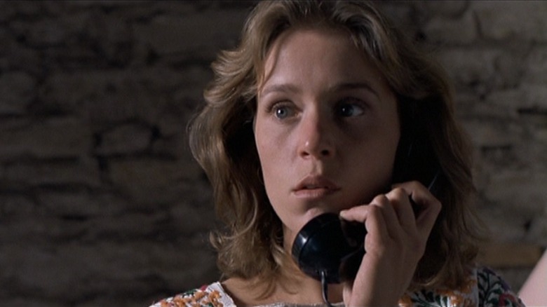 Frances McDormand on phone