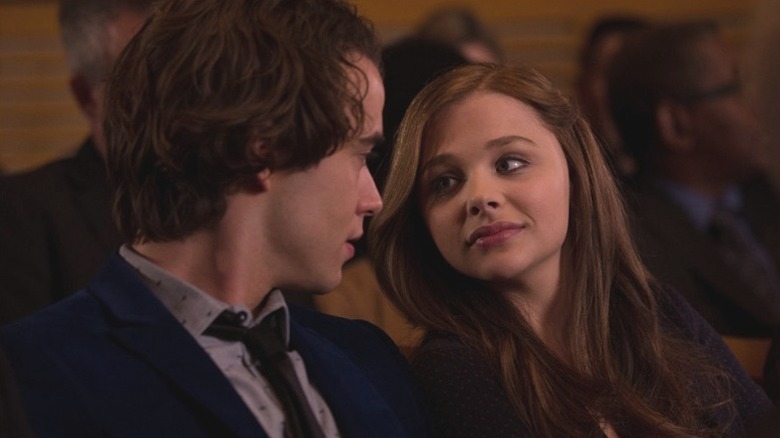 Chloë Grace Moretz staring at Jamie Blackley