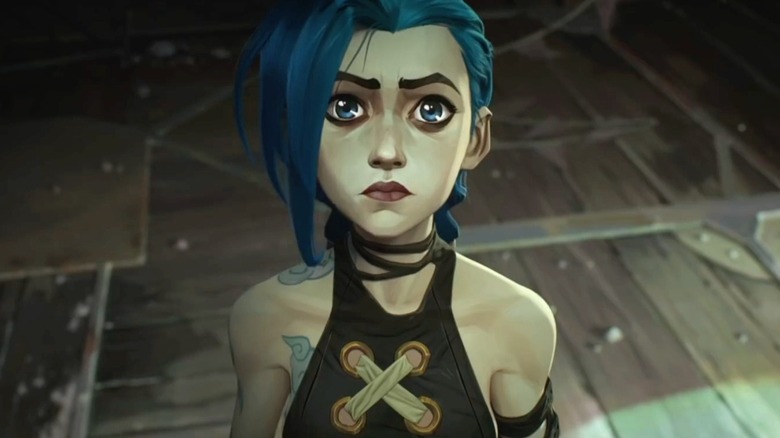 Violet looking up in "Arcane: League of Legends" (2021-2024)