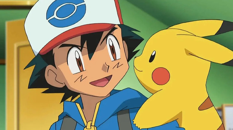 Ash smiles at Pikachu in "Pokémon The Series" (1997-present))